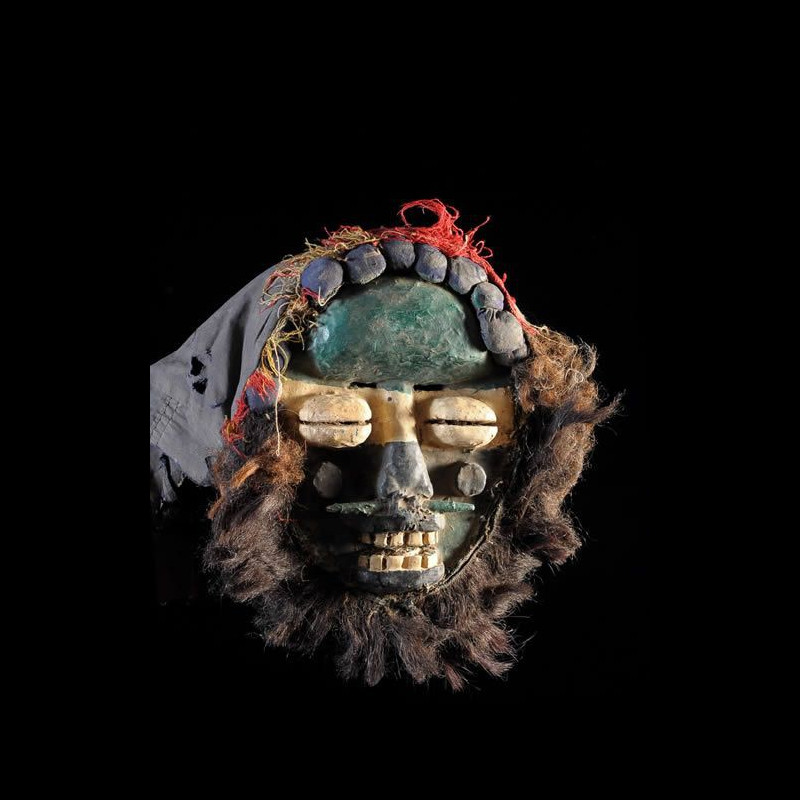 Masque Polychrome de Mendiant - We / Guere - Côte d'Ivoire