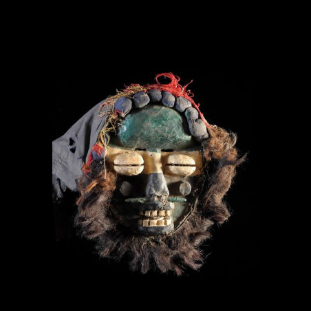Masque Polychrome de Mendiant - We / Guere - Côte d'Ivoire