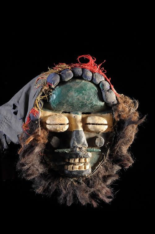 Masque Polychrome de Mendiant - We / Guere - Côte d'Ivoire