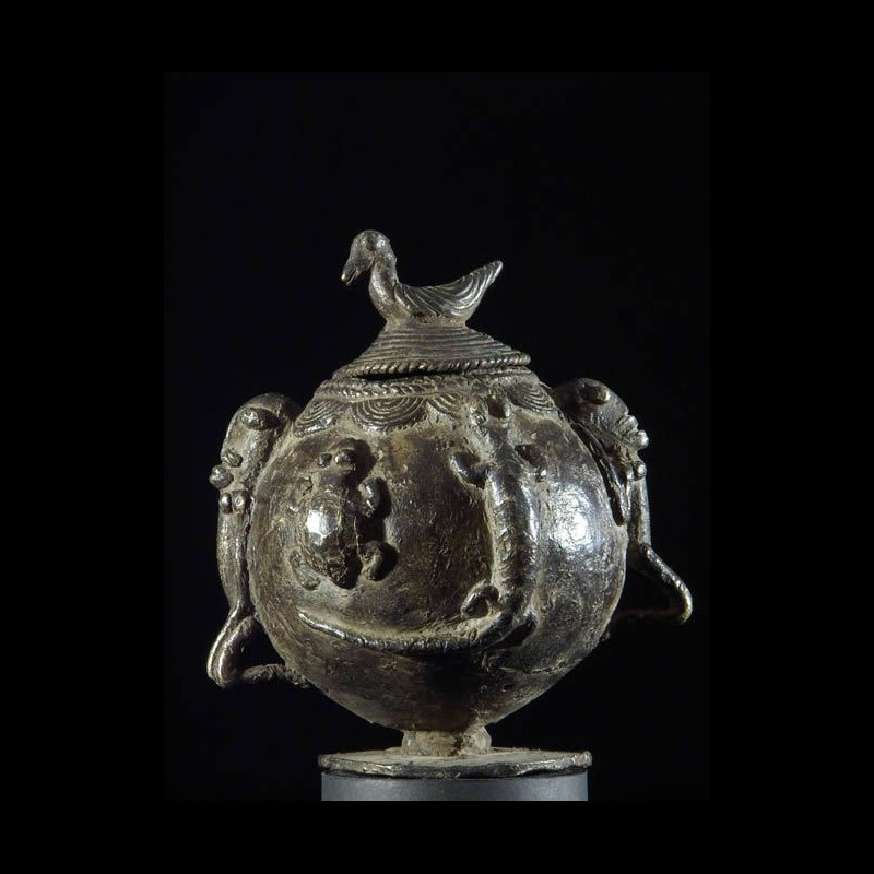 Pot a onguents magiques en bronze - Dogon - Mali - Bronzes