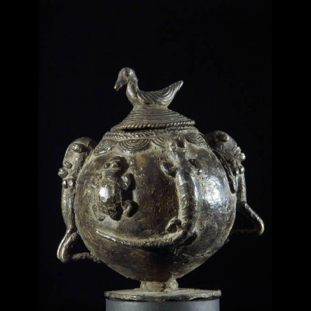 Pot a onguents magiques en bronze - Dogon - Mali - Bronzes