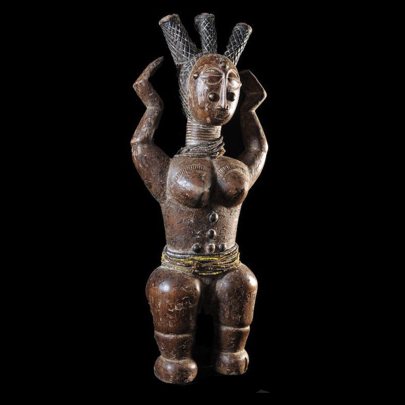 Statue pilon de reine - Attie - Côte d'Ivoire