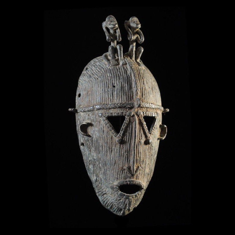 Masque facial en métal - Dogon - Mali