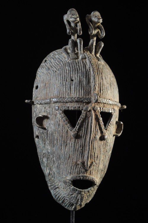 Masque facial en métal - Dogon - Mali