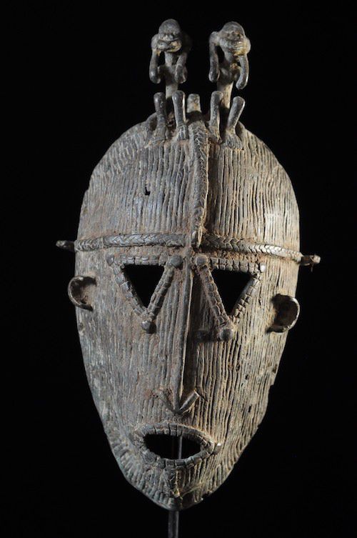 Masque facial en métal - Dogon - Mali