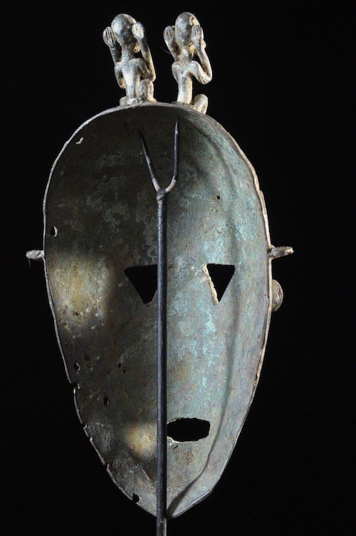 Masque facial en métal - Dogon - Mali
