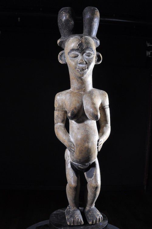Statuette rituelle feminine - Punu / Pounou Lumbu - Gabon