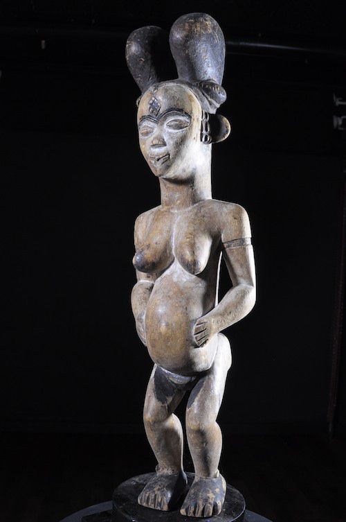 Statuette rituelle feminine - Punu / Pounou Lumbu - Gabon