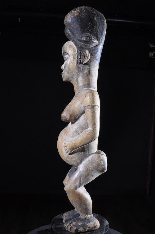 Statuette rituelle feminine - Punu / Pounou Lumbu - Gabon