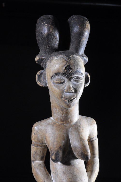 Statuette rituelle feminine - Punu / Pounou Lumbu - Gabon