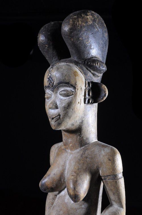 Statuette rituelle feminine - Punu / Pounou Lumbu - Gabon