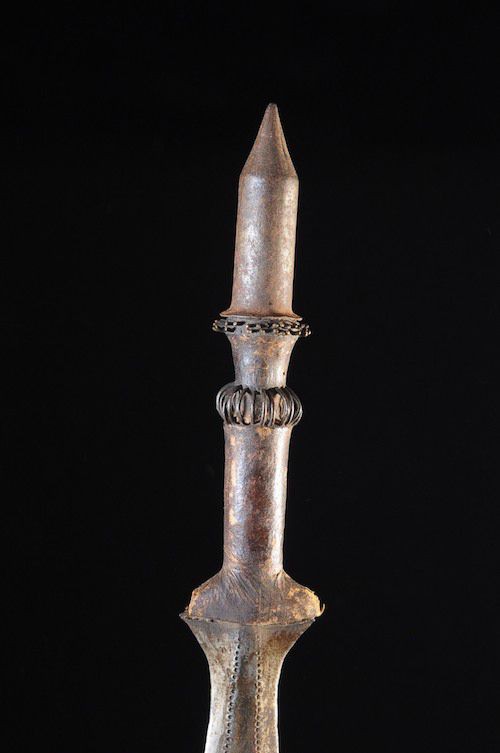 Glaive et son fourreau de cuir - Yaka - Rdc Zaire