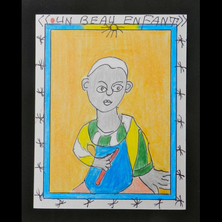 Au quotidien - Enfant - Frédéric Brûly Bouabré - Dessin