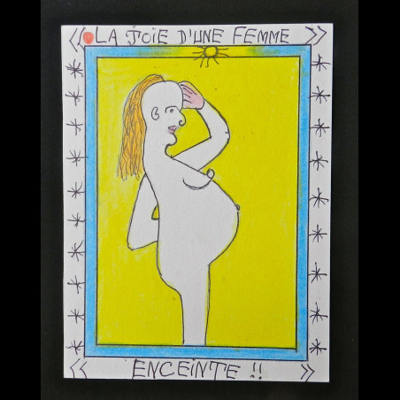 Au quotidien - Enceinte - Frédéric Brûly Bouabré - Dessin