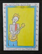 Au quotidien - Musicien - Frédéric Brûly Bouabré - Dessin