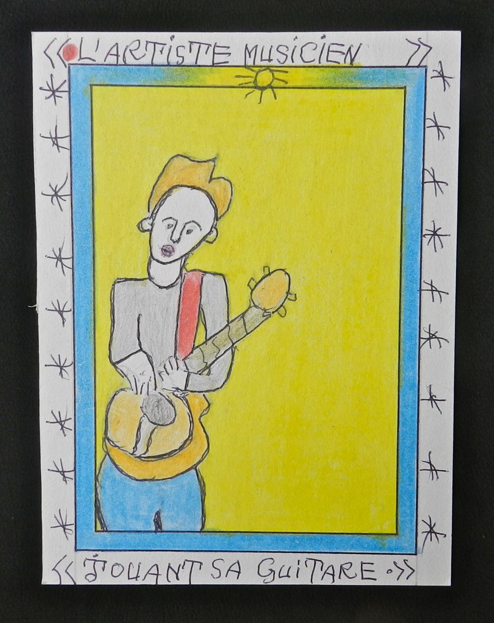 Au quotidien - Musicien - Frédéric Brûly Bouabré - Dessin