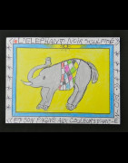 Au quotidien - Eléphant - Frédéric Brûly Bouabré - Dessin