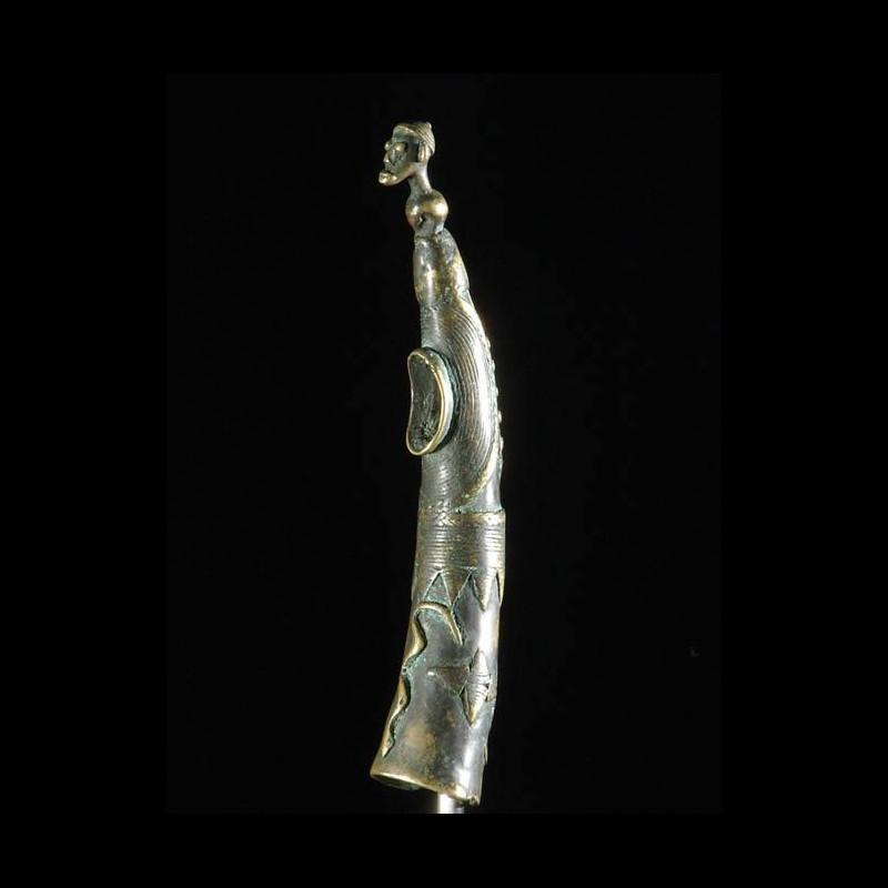Trompe ou Olifant en bronze - Senoufo - Côte d'Ivoire - Aerophones