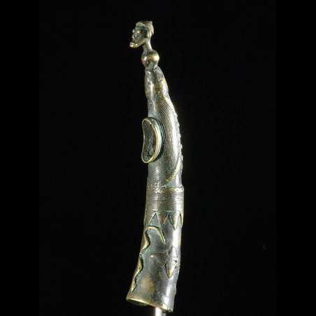 Trompe ou Olifant en bronze - Senoufo - Côte d'Ivoire - Aerophones