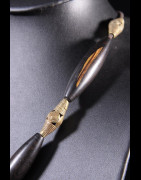 Collier en alliage de bronze et ébéne  - Akan ou Baoule - Côte d'Ivoire