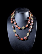 Collier en laiton et perles de traite  - Bambara - Mali