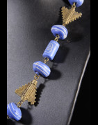 Collier en laiton et perles de bohème  - Boulé - Côte d'Ivoire