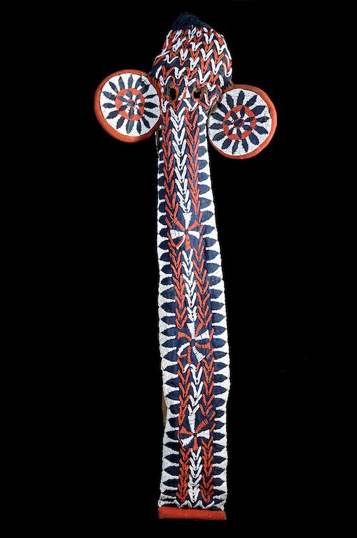 Masque elephant perle - Bamileke - Cameroun - perles afrique