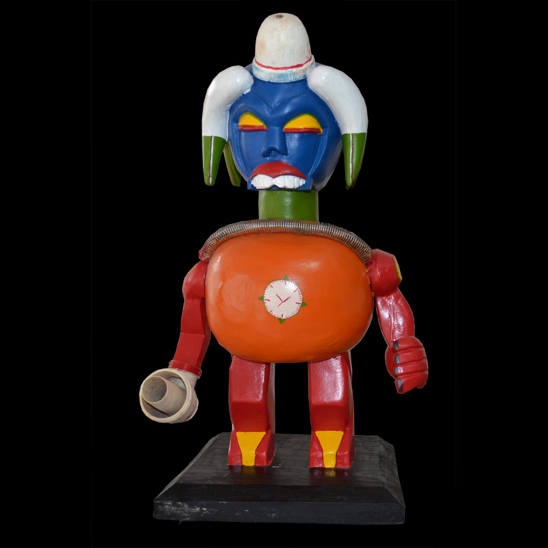 Without title / Watch - Sculpture polychrome - Camara Demba - 2012