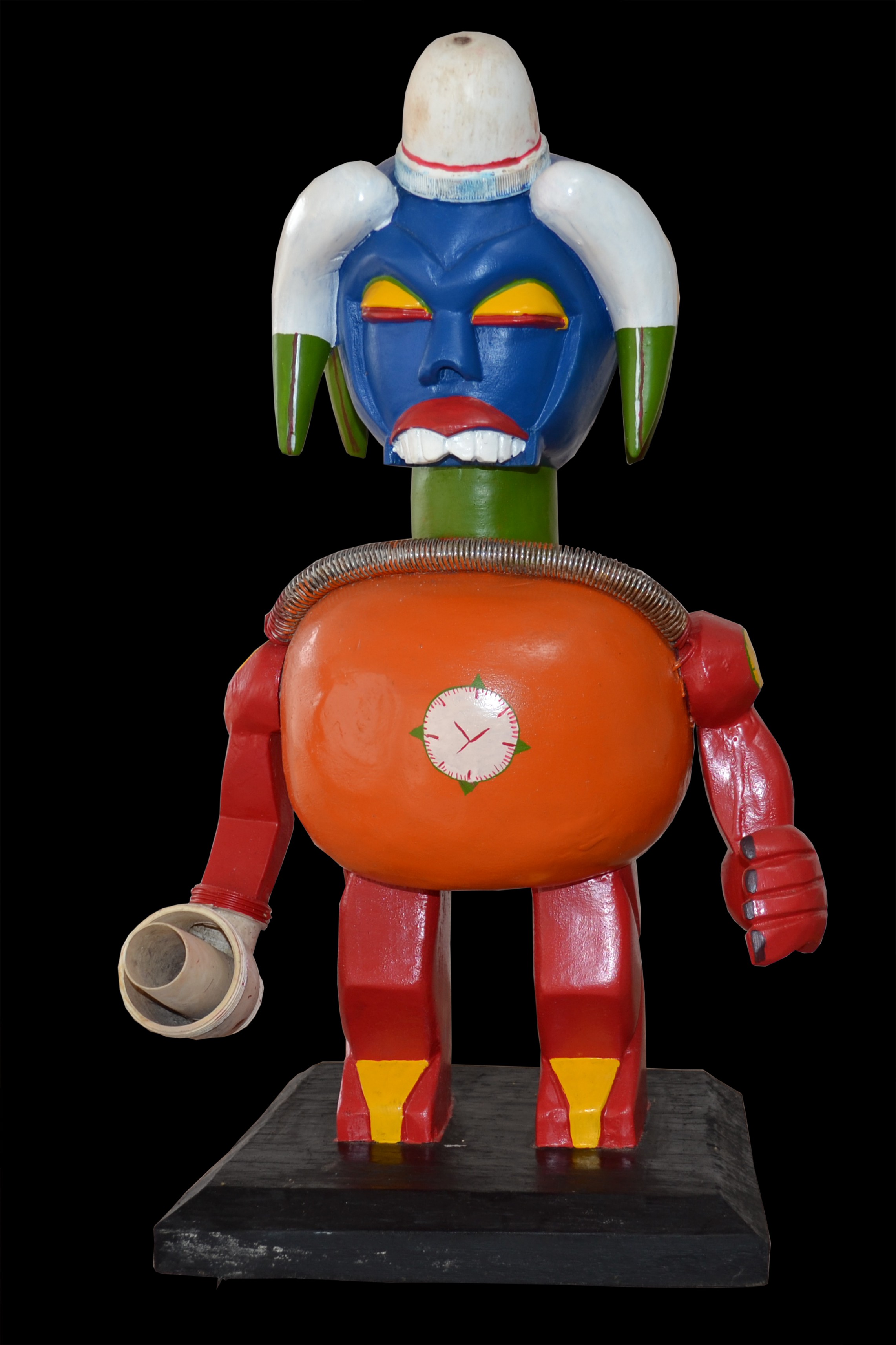 Without title / Watch - Sculpture polychrome - Camara Demba - 2012