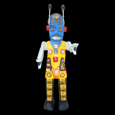 Whisk robot - Sculpture polychrome - Camara Demba - 2012