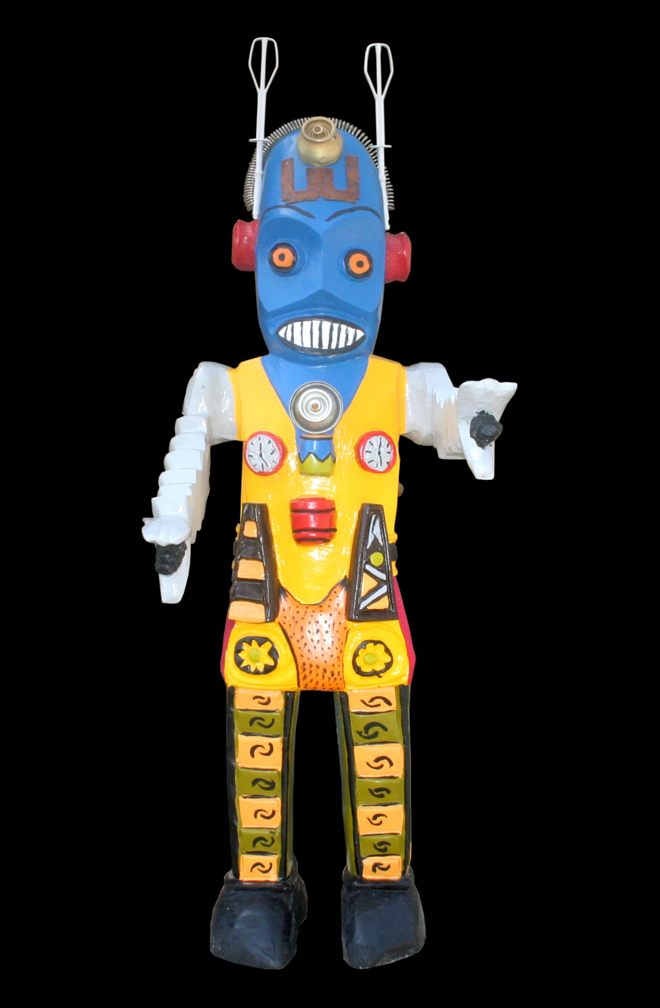 Whisk robot - Sculpture polychrome - Camara Demba - 2012