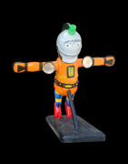 Flying / Crucified - Sculpture polychrome - Camara Demba - 2012