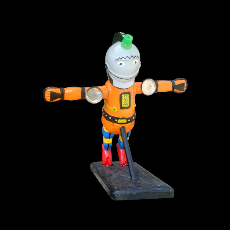Flying / Crucified - Sculpture polychrome - Camara Demba - 2012