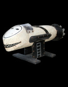 Laughing rocket - Sculpture polychrome - Camara Demba - 2007