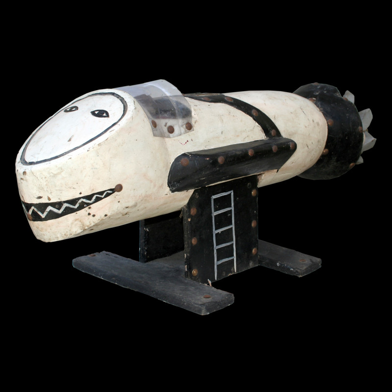 Laughing rocket - Sculpture polychrome - Camara Demba - 2007