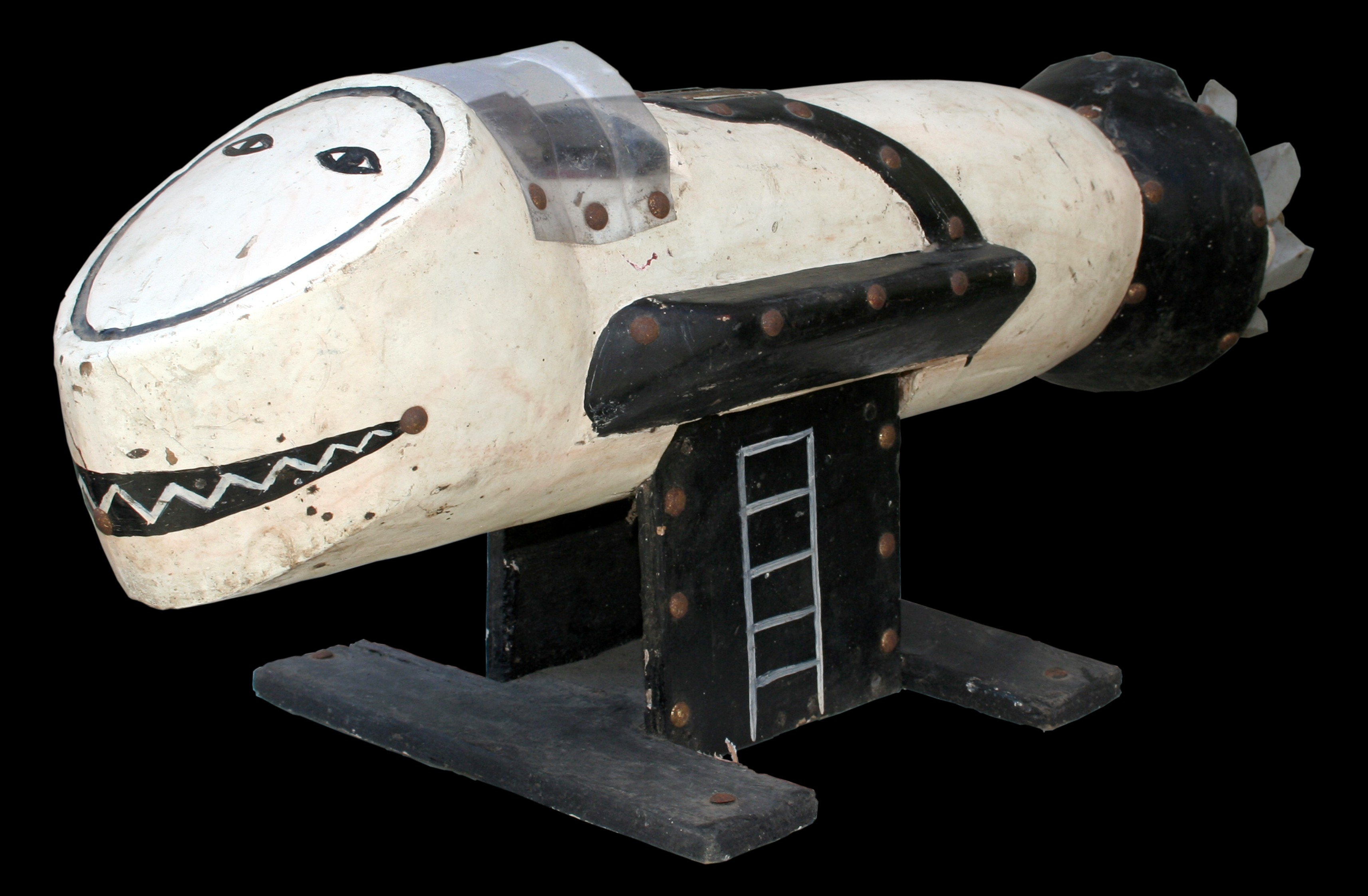 Laughing rocket - Sculpture polychrome - Camara Demba - 2007