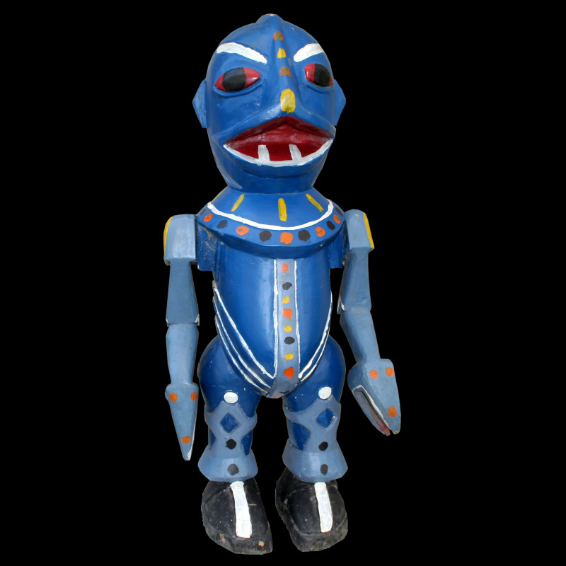 Blue - Sculpture polychrome - Camara Demba - 2008