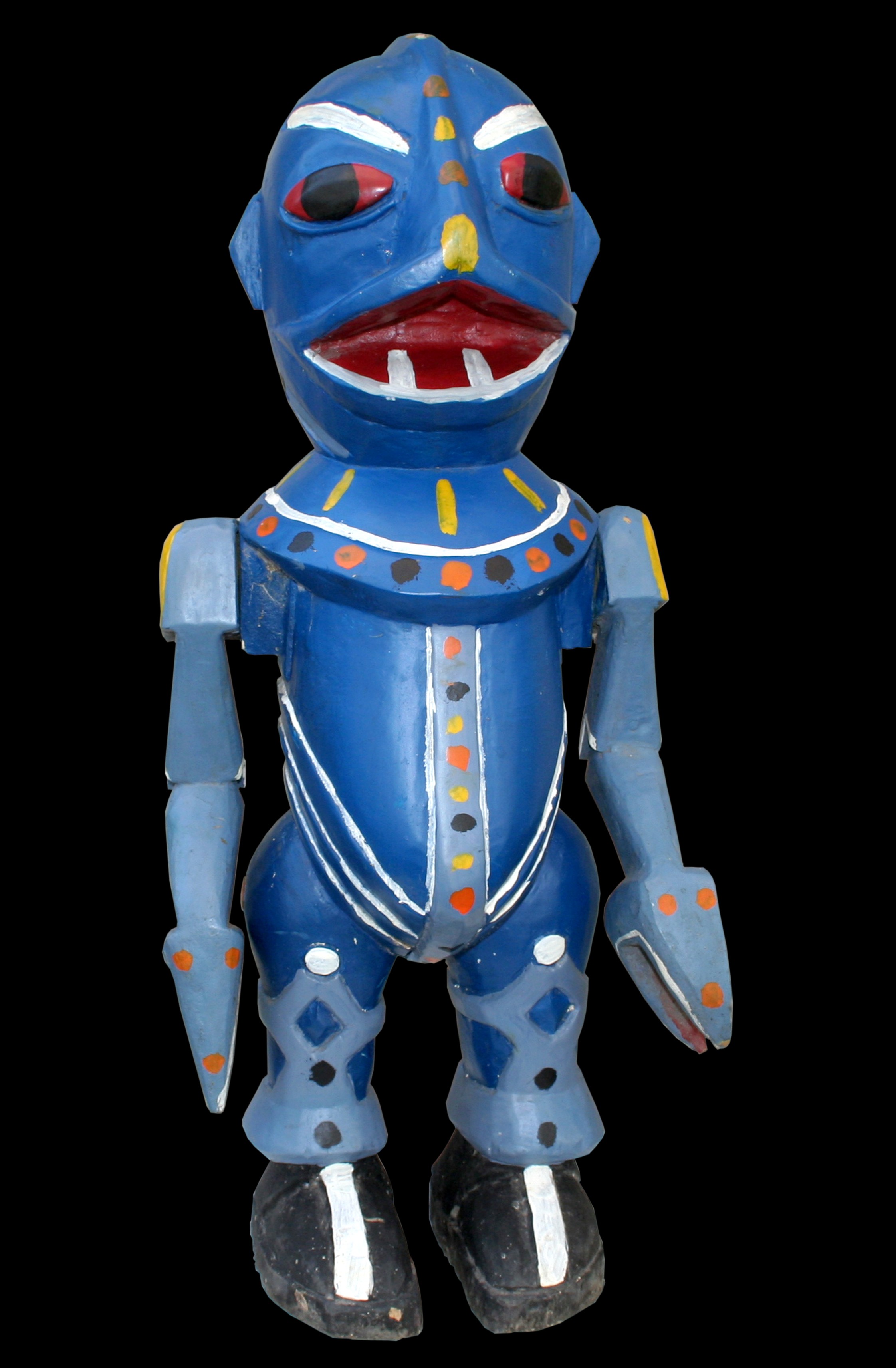 Blue - Sculpture polychrome - Camara Demba - 2008