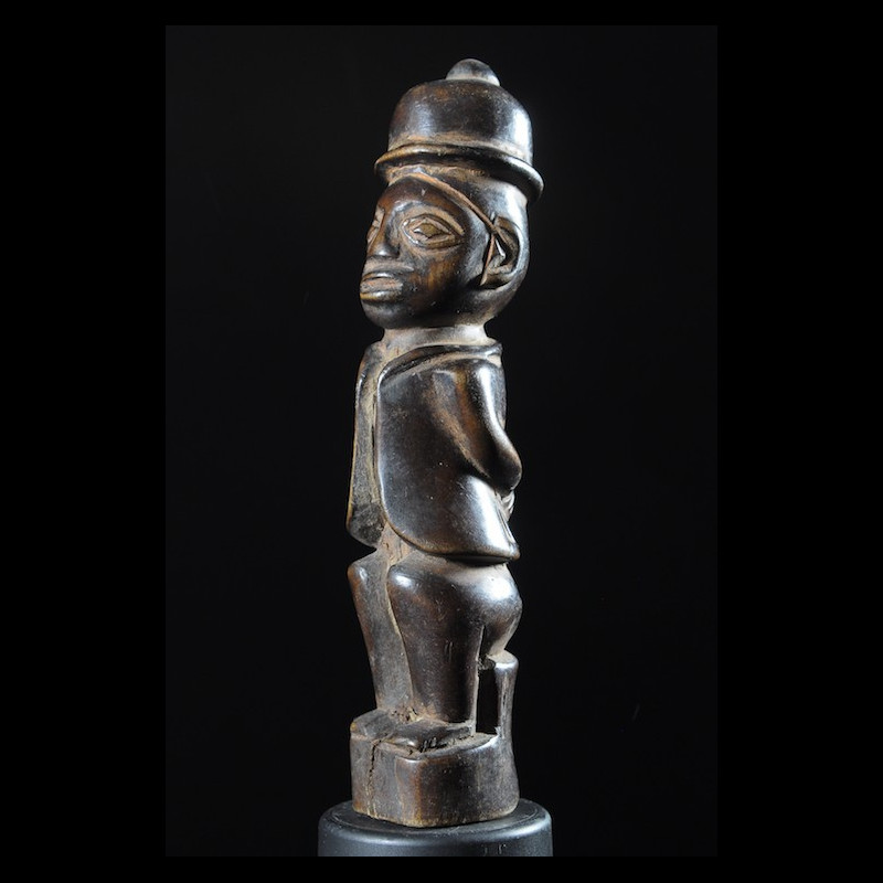 Statue Azandé Art Tribal Africain Ancien - Bois, 20 Cm, Origine RDC/Zaïre