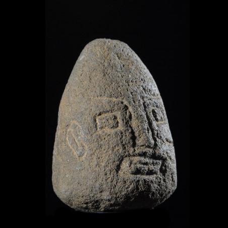 Tete votive en pierre Akwanshi - Ekoi - Cross River  - Nigeria