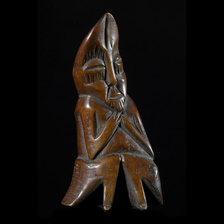 Statuette insigne Iginga en os - Lega - RDC Zaire