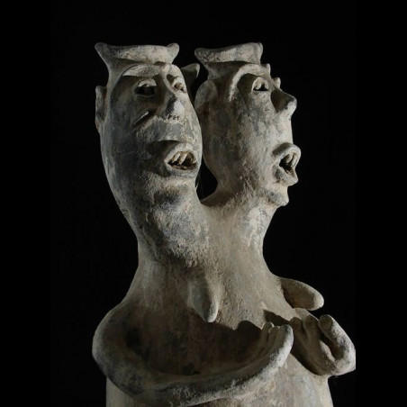 Fetiche vaudou Legba en terre cuite - Fon - Benin