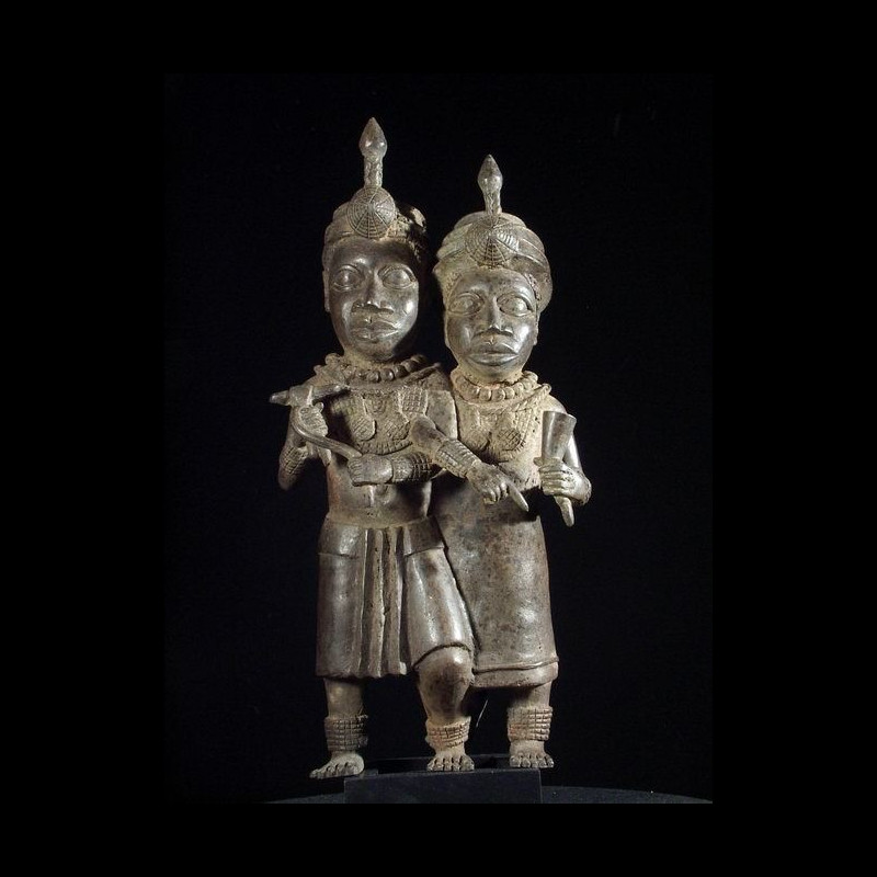 Couple Royal - Bini Edo - Nigeria - Bronzes anciens africains