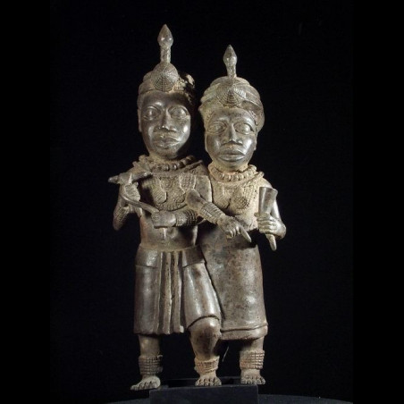 Couple Royal - Bini Edo - Nigeria - Bronzes anciens africains