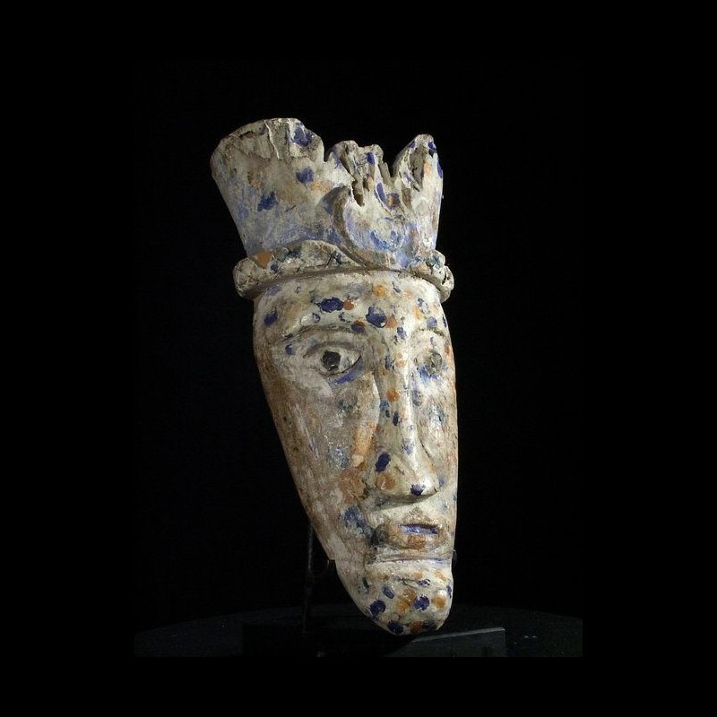 Parement de case polychrome - ijo - Nigeria - Masque africain