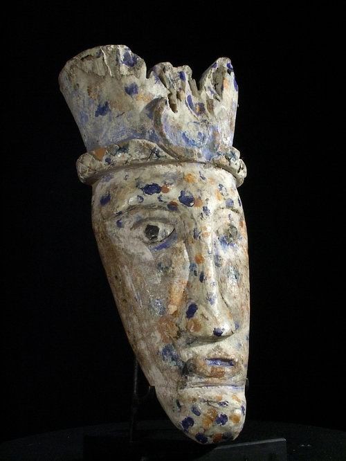 Parement de case polychrome - ijo - Nigeria - Masque africain