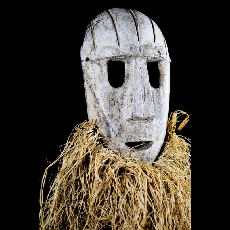 Masque fibres et bois - Konda / Ekonda - RDC Zaire