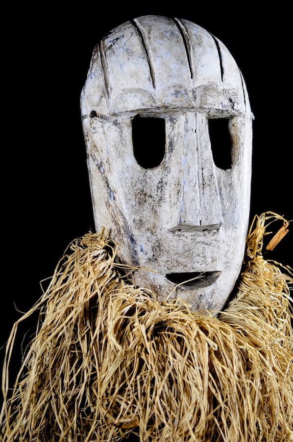 Masque fibres et bois - Konda / Ekonda - RDC Zaire