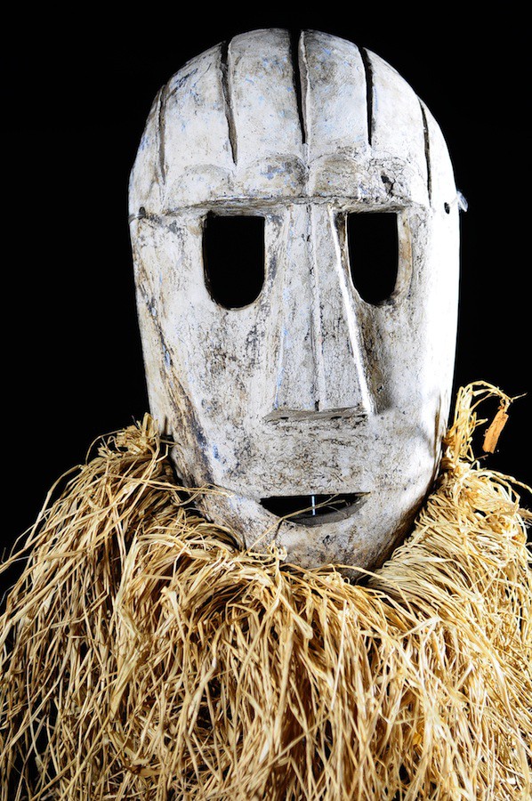 Masque fibres et bois - Konda / Ekonda - RDC Zaire