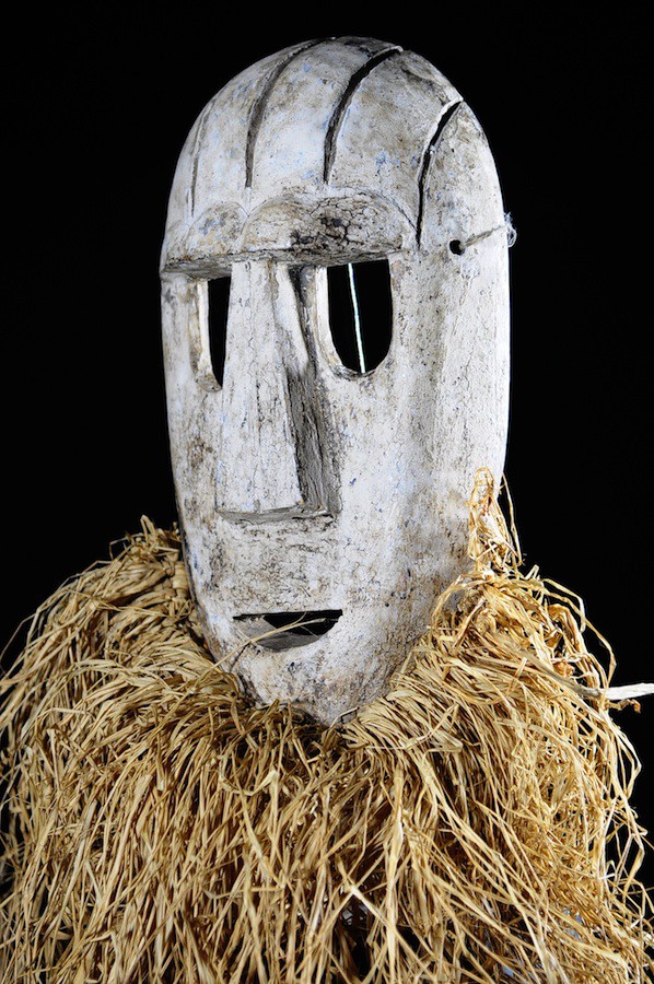 Masque fibres et bois - Konda / Ekonda - RDC Zaire